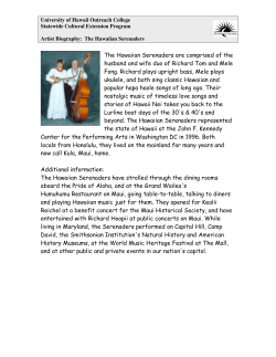 The Hawaiian Serenaders are comprised of the husband and wife