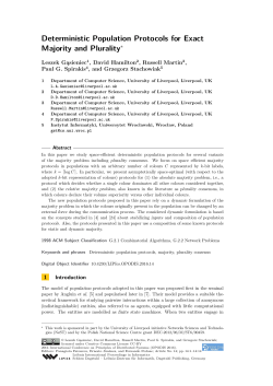 Deterministic Population Protocols for Exact Majority and Plurality