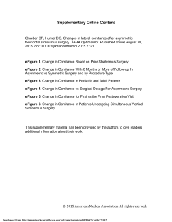 Changes in Lateral Comitance After Asymmetric