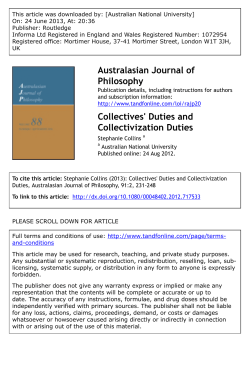 Collectives` Duties and Collectivization Duties