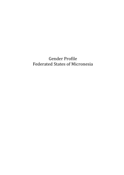 Federated States of Micronesia Gender Profile