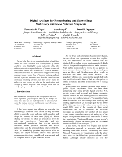 Digital Artifacts for Remembering and Storytelling