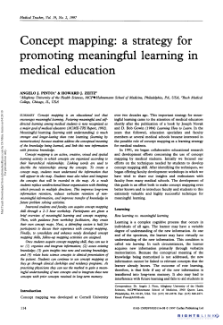 Concept mapping: A strategy for promoting meaningful learning in