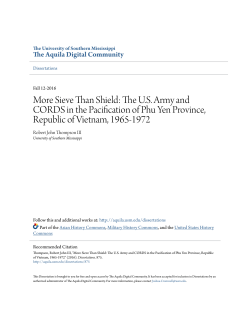More Sieve Than Shield: The U.S. Army and CORDS in the