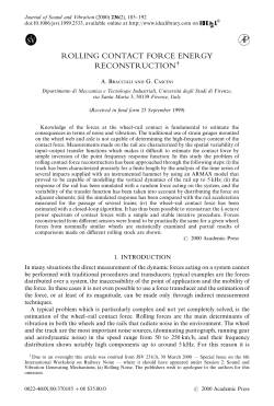 rolling contact force energy reconstruction