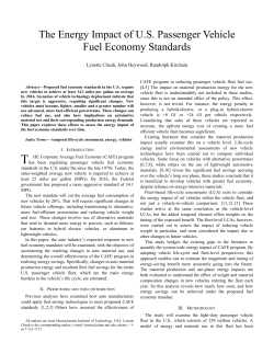 The Energy Impact of US Passenger Vehicle Fuel Economy
