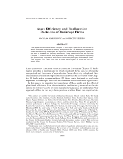 Asset Efficiency and Reallocation Decisions of Bankrupt Firms
