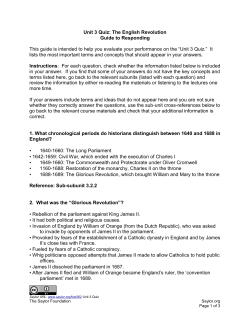 Unit 1 Quiz: Defining and Analyzing Revolutions