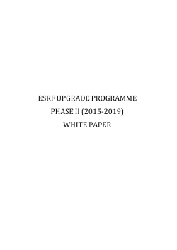 esrf upgrade programme phase ii (2015‐2019) white paper