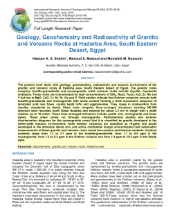 Geology, Geochemistry and Radioactivity of Granitic and Volcanic