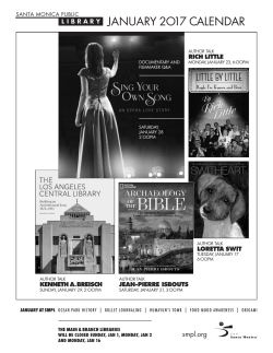 January - Santa Monica Public Library