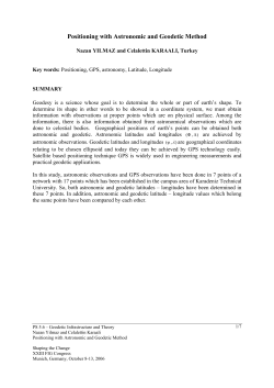 Positioning with Astronomic and Geodetic Method