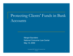 Protecting Clients` Funds in Bank Accounts