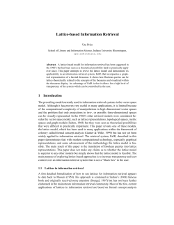 Lattice-based Information Retrieval