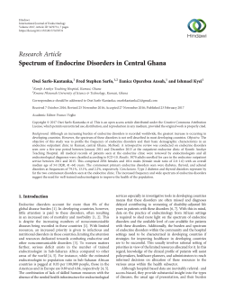 1 Research Article Title: Spectrum of Endocrine Disorders