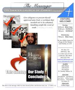 Love does not envy - Coldwater church of Christ