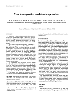 Muscle composition in relation to age and sex