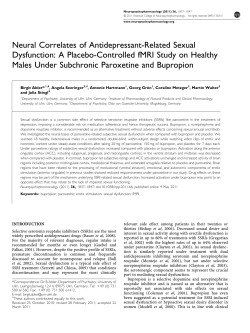 Neural Correlates of Antidepressant-Related Sexual