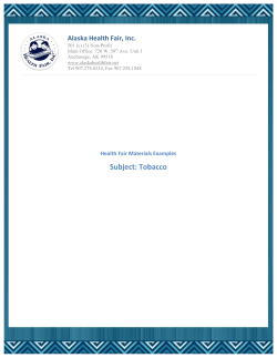 Tobacco - Alaska Health Fair