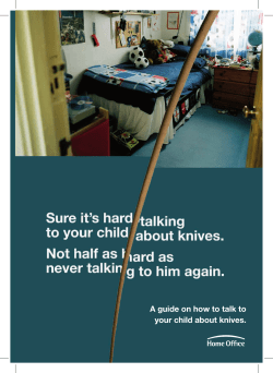A guide on how to talk to your child about knives.