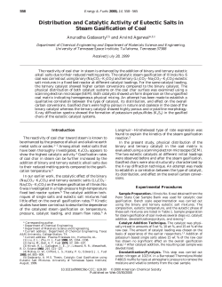 Distribution and Catalytic Activity of Eutectic Salts in Steam