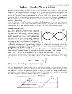 PreLab 4 &ndash; Standing Waves in a String