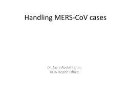 Handling of MERS-CoV cases_Malaysia MOH