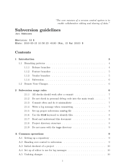 Subversion guidelines