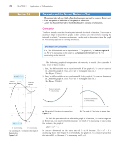 Section 3.4 Concavity and the Second Derivative Test Concavity