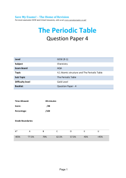 The Periodic Table