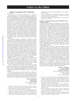 Clinical Assessment of Wave Reflection