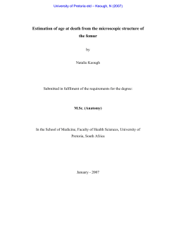 Estimation of age at death from the microscopic structure of the femur