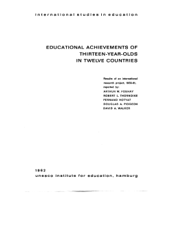 Educational achievements of thirteen-year-olds in