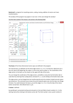 Basistransf: a program for visualizing vectors, scaling, moving