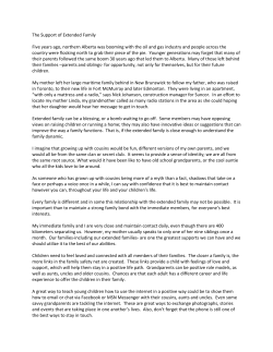 The Support of Extended Family - Family Services of Central Alberta