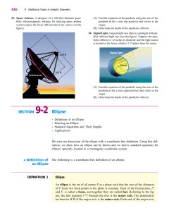 SECTION 9-2 Ellipse