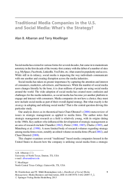 Traditional Media Companies in the US and Social Media