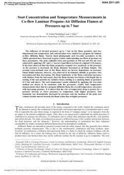 Soot Concentration and Temperature Measurements in Co