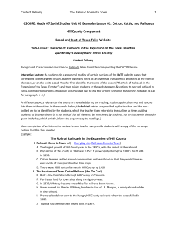 CSCOPE: Grade 07 Social Studies Unit 09 Exemplar Lesson 01