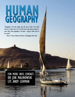 Human Geography Info Class of `13