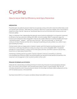 Muscle activation in cycling