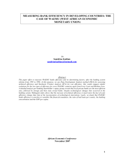 Measuring bank efficiency in developing countries