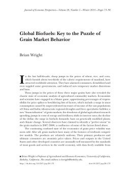 Global Biofuels: Key to the Puzzle of Grain Market Behavior<xref ref