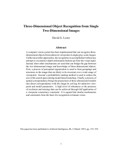 Three-Dimensional Object Recognition from Single Two