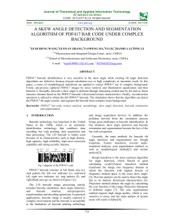 a skew angle detection and segmentation algorithm of pdf417 bar