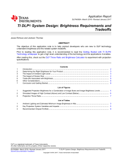 TI DLP System Design: Brightness