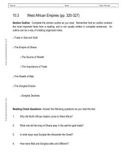 10.3 West African Empires (pp. 320-327)