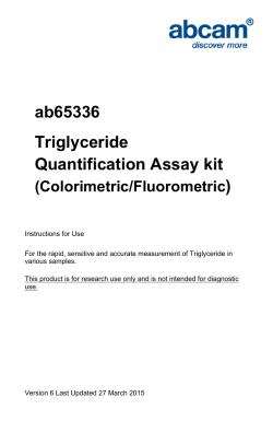 ab65336 Triglyceride Quantification Assay kit