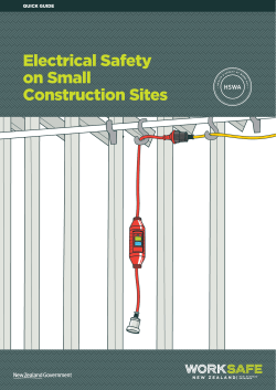 Electrical Safety on Small Construction Sites &ndash; Quick guide [PDF