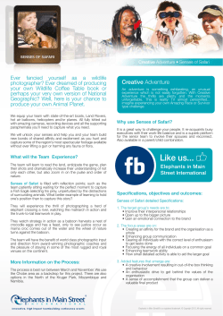 Creative Adv - Senses of Safari